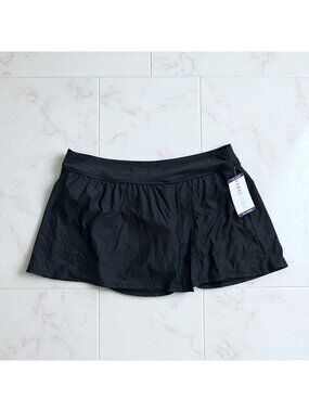 ANNE COLE Black Swim Bathing Suit Bottom Skort Size XX-Large NEW NWT